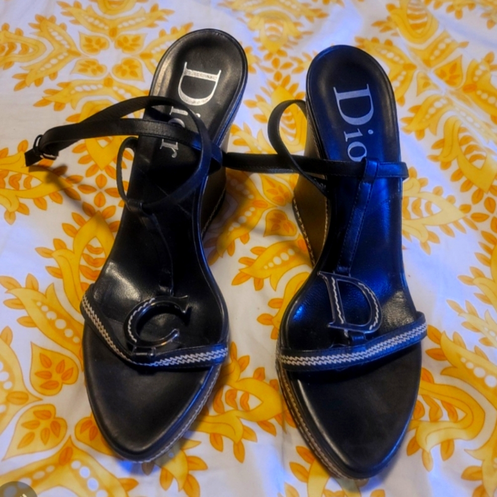 Authentic CD Christian Dior Wedges